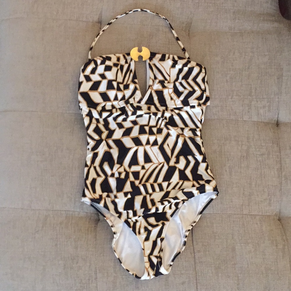 Trina Turk Open Back One Piece Swimsuit